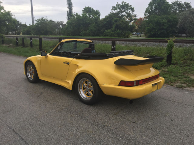1976 Yellow Porsche 911 Convertible