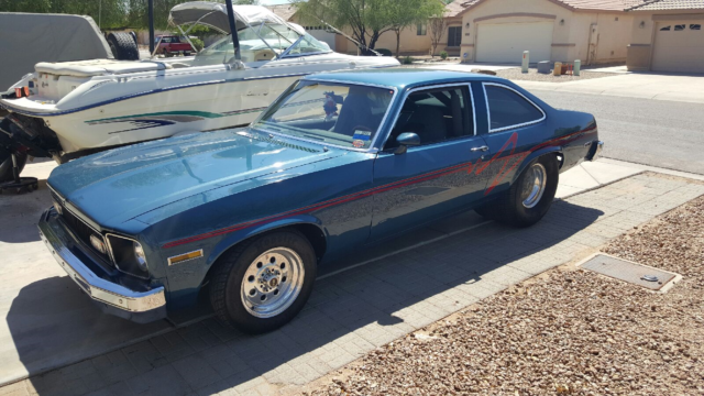 1976 Blue Chevrolet Nova Sedan