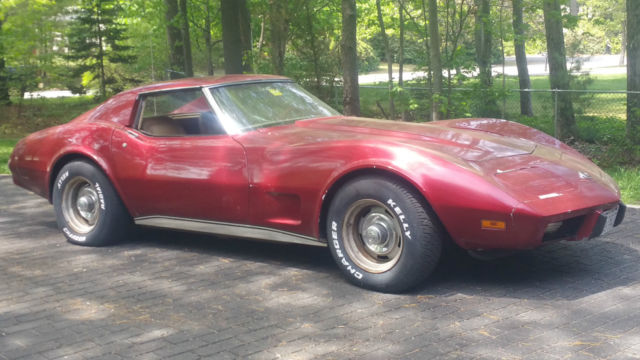 1976 Burgundy Chevrolet Corvette