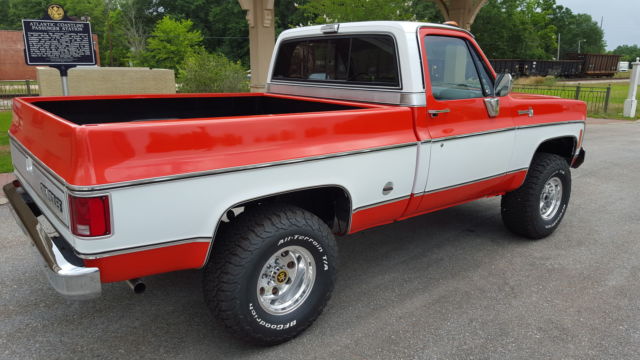 1976 Orange-White Chevrolet C/K Pickup 1500 pickup