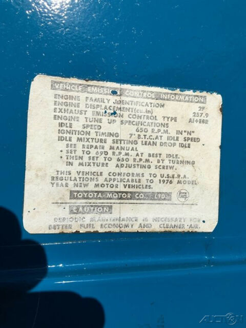 1976 Blue Toyota Land Cruiser SUV
