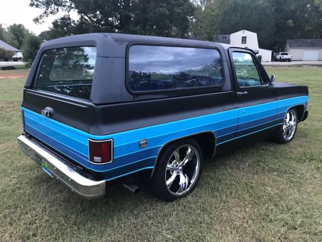 1977 Black and Blue Chevrolet C-10 suv
