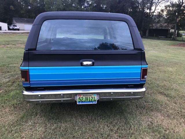 1977 Black and Blue Chevrolet C-10 suv