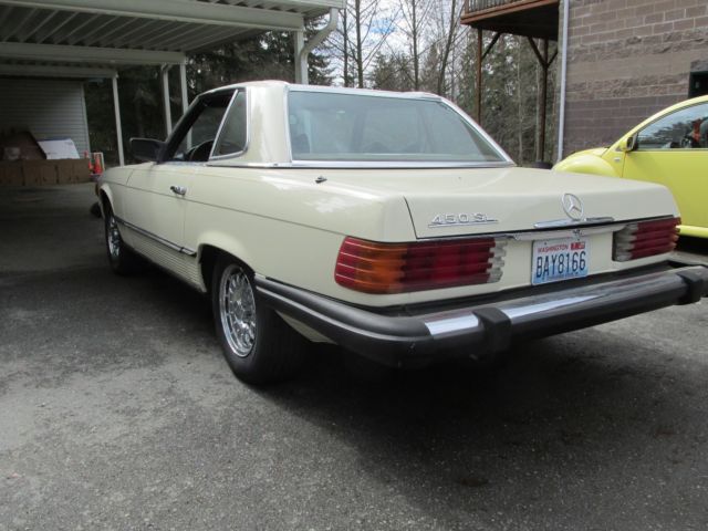 1977 Cream Mercedes-Benz SL-Class Convertible