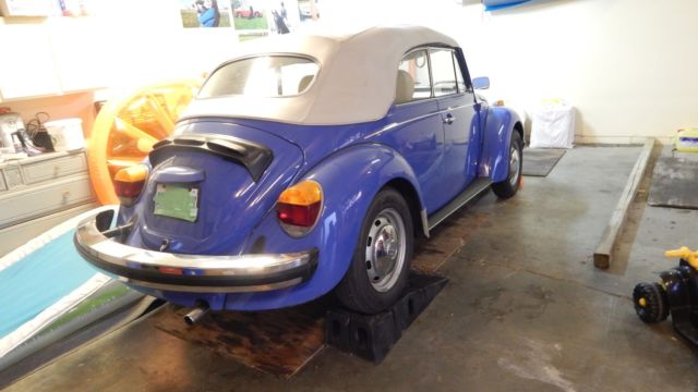 1977 Blue Volkswagen Beetle - Classic Convertible
