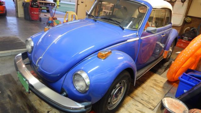 1977 Blue Volkswagen Beetle - Classic Convertible
