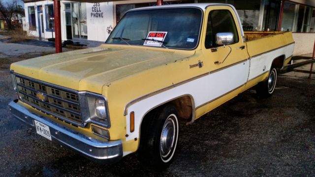 1977 Yellow Chevrolet C-10 Standard Cab Pickup