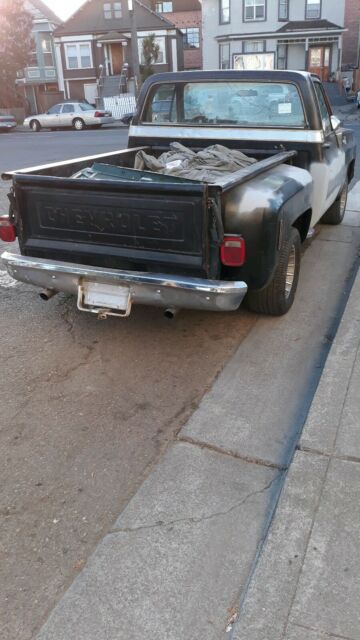 1977 Black Chevrolet C-10 stepside