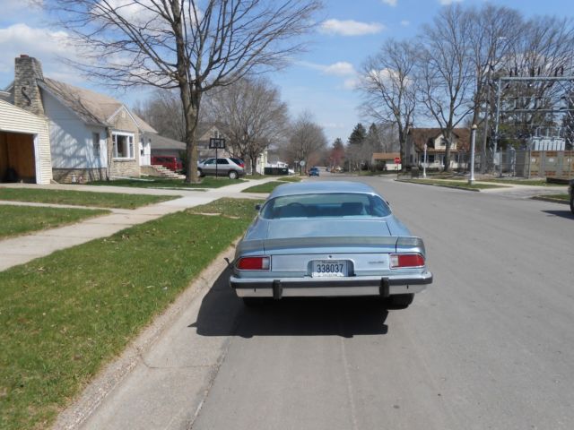 1977 light blue Chevrolet Camaro Coupe