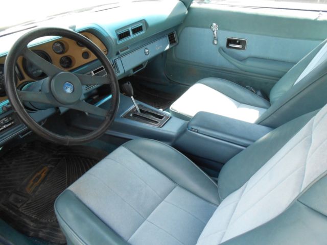 1977 light blue Chevrolet Camaro Coupe