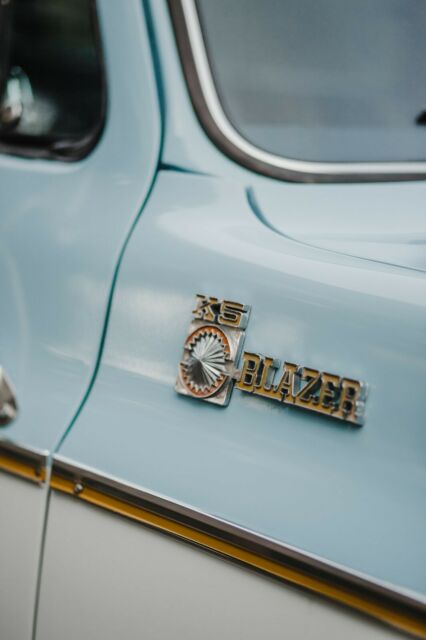 1977 Blue and White Chevrolet Blazer SUV