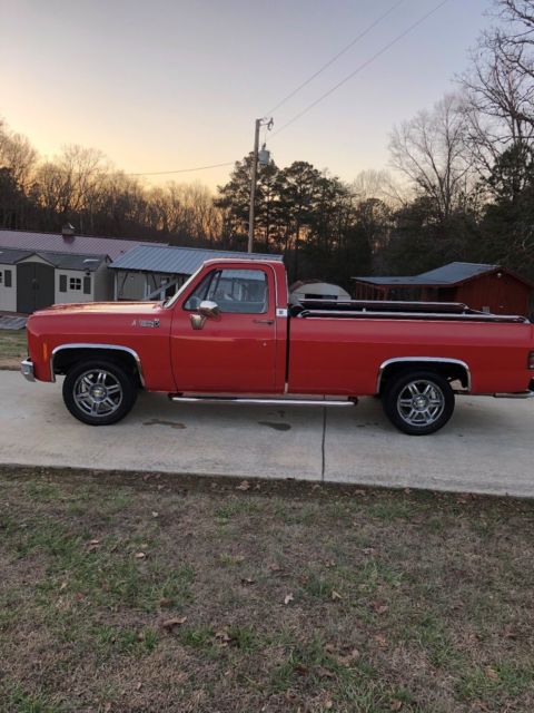 1977 Flame Red Chevrolet C-10 Standard Cab Pickup