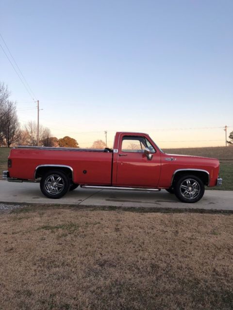 1977 Flame Red Chevrolet C-10 Standard Cab Pickup