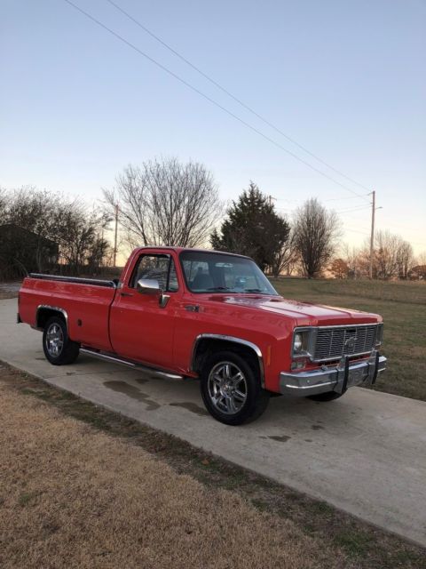 1977 Flame Red Chevrolet C-10 Standard Cab Pickup