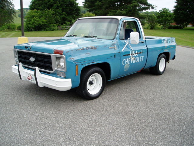 1977 Blue Chevrolet C-10 Coupe