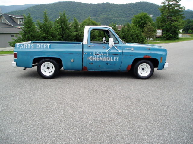 1977 Blue Chevrolet C-10 Coupe