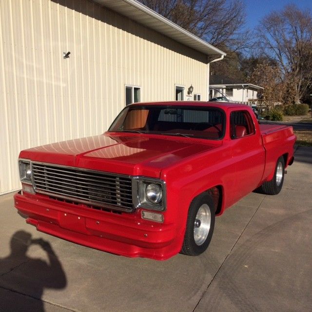 1977 Red Chevrolet C-10 Standard Cab Pickup