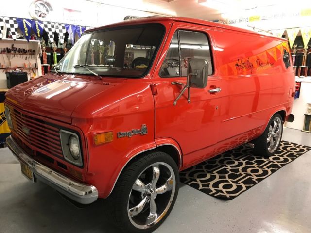 1977 Red Chevrolet C-10 Van Camper