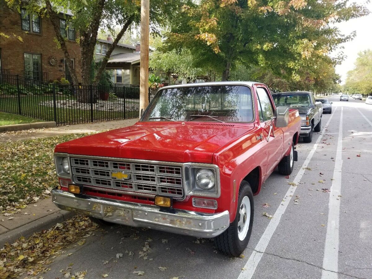 1977 Red Chevrolet C-10 Pickup