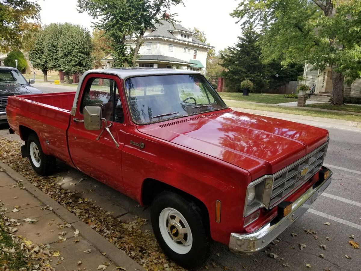 1977 Red Chevrolet C-10 Pickup