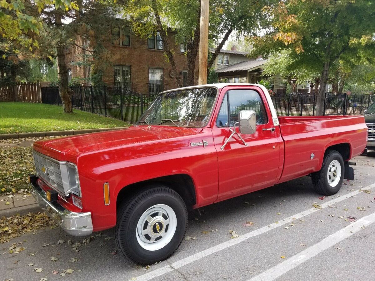 1977 Red Chevrolet C-10 Pickup