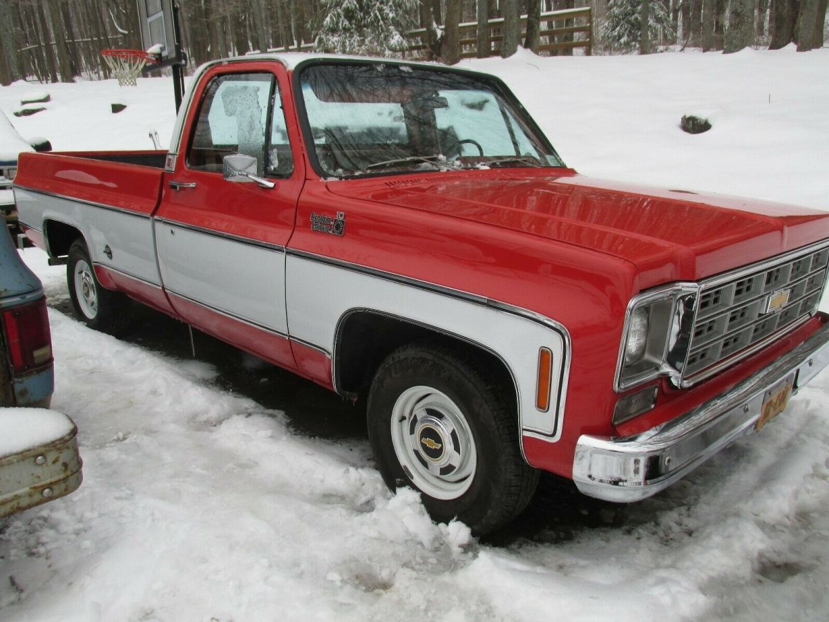 1977 Red Chevrolet C-10 Standard Cab Pickup