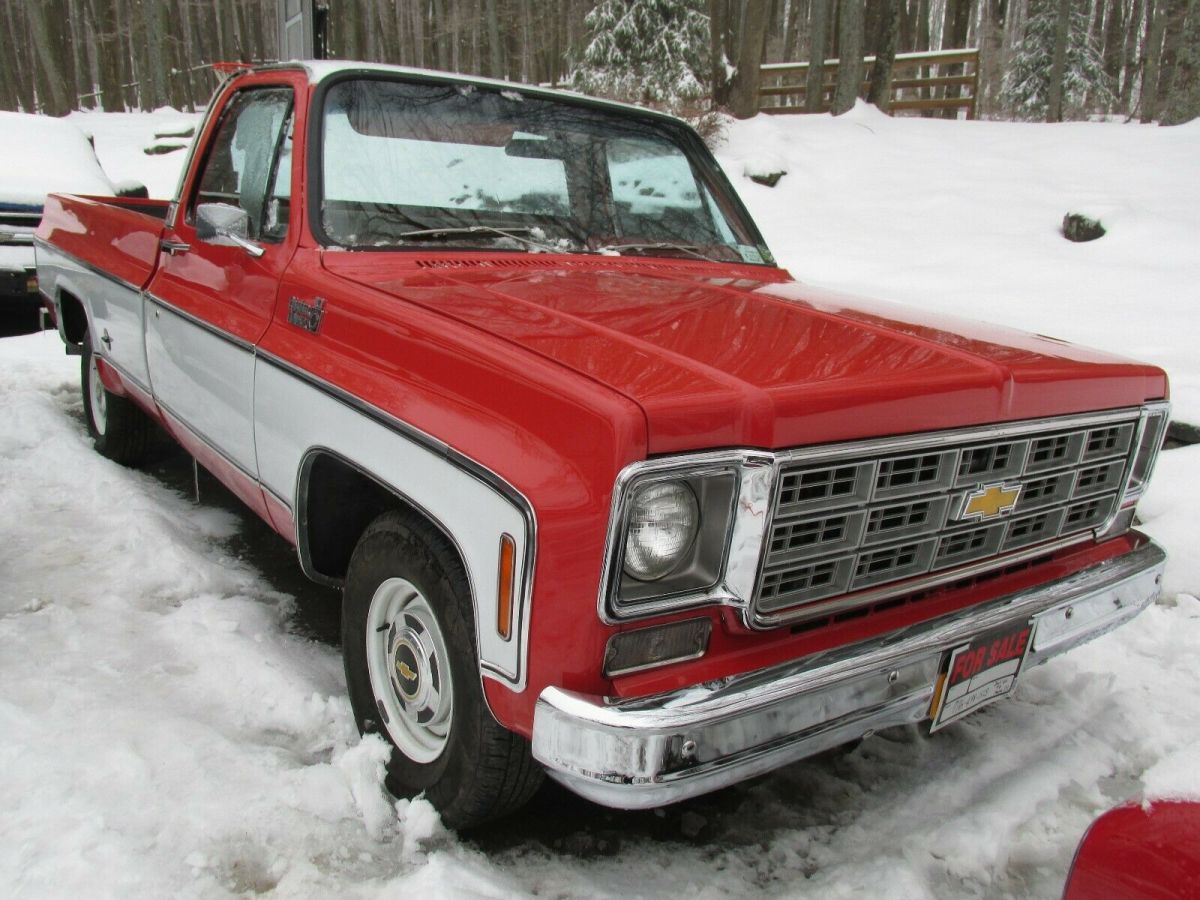 1977 Red Chevrolet C-10 Standard Cab Pickup