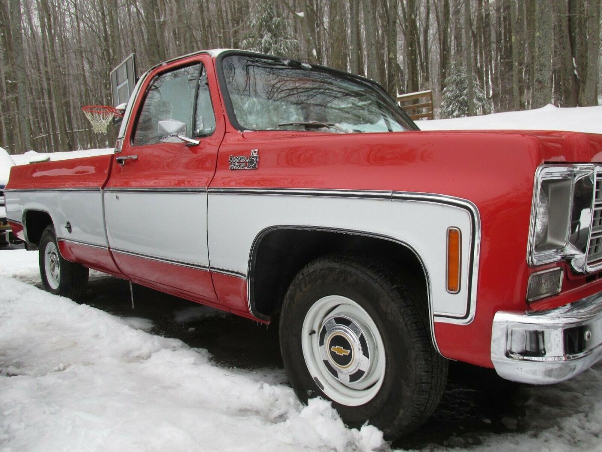 1977 Red Chevrolet C-10 Standard Cab Pickup