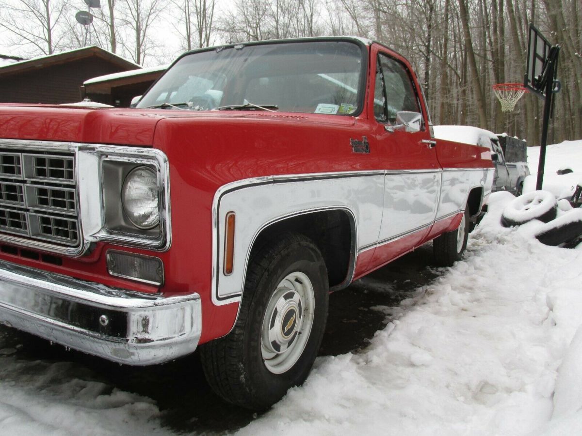 1977 Red Chevrolet C-10 Standard Cab Pickup