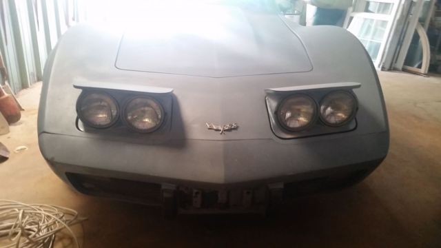 1977 Blue Chevrolet Corvette