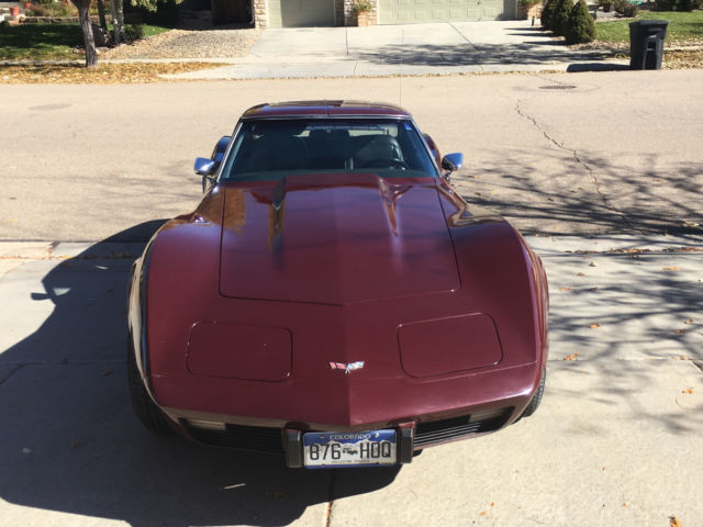 1977 Burgundy Chevrolet Corvette Coupe