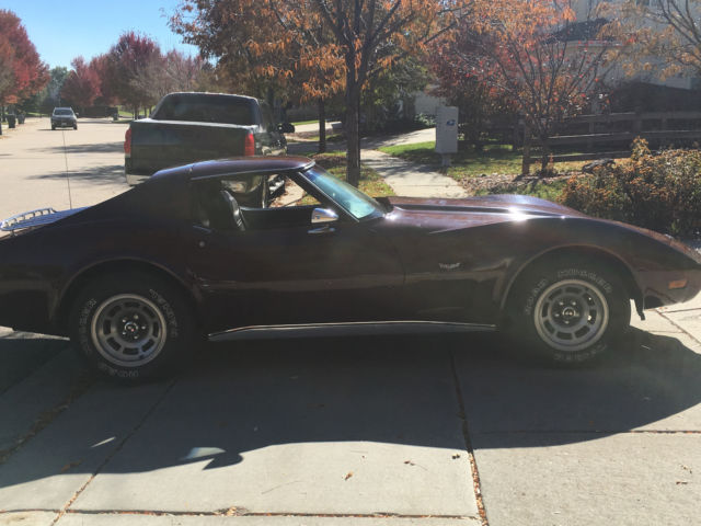 1977 Burgundy Chevrolet Corvette Coupe