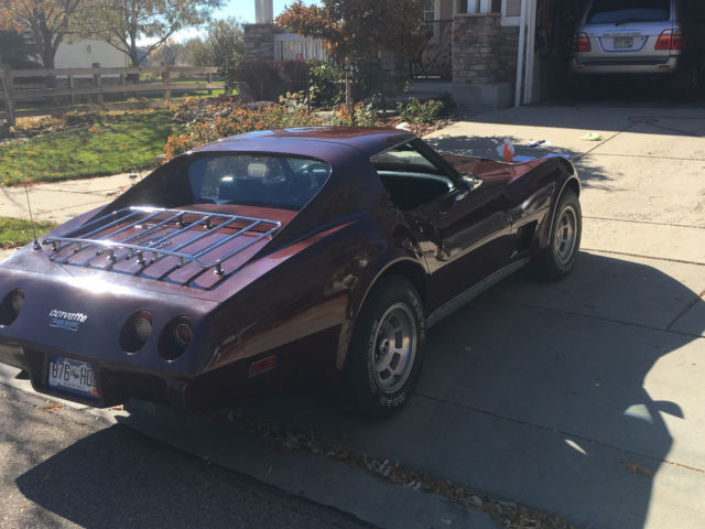 1977 Burgundy Chevrolet Corvette Coupe