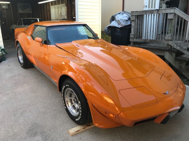 1977 Orange Chevrolet Corvette Coupe
