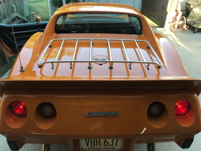 1977 Orange Chevrolet Corvette Coupe