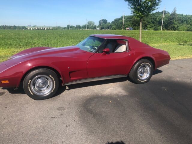 1977 Burgundy Chevrolet Corvette T Top