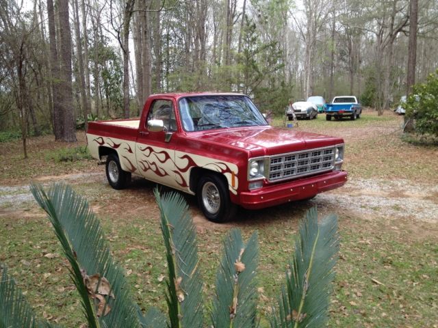 1977 Red / Ivory Chevrolet C-10 Standard Cab Pickup