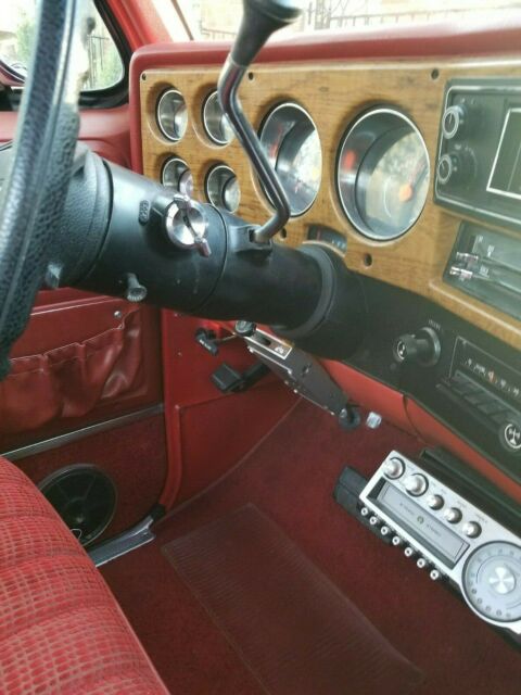 1977 Red Chevrolet C-10 Extended Cab Pickup