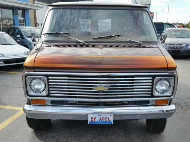 1977 Brown Chevrolet G20 Van Extended Passenger Van