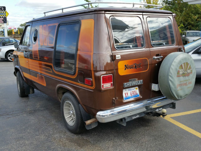 1977 Brown Chevrolet G20 Van Extended Passenger Van