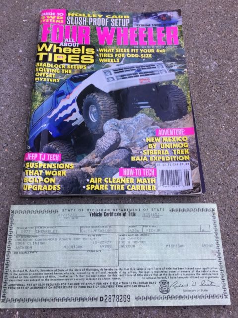 1977 Blue Chevrolet Other Pickups Short Box