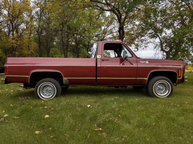 1977 Red Chevrolet Cheyenne Standard Cab Pickup
