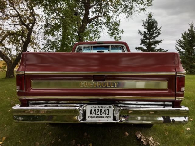 1977 Red Chevrolet Cheyenne Standard Cab Pickup