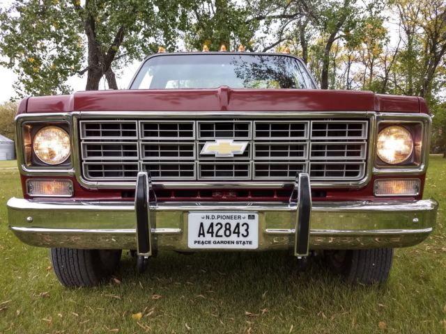 1977 Red Chevrolet Cheyenne Standard Cab Pickup