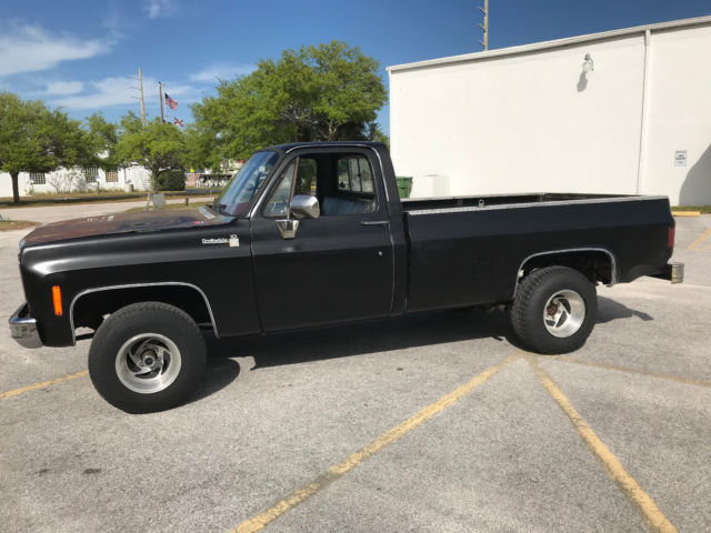 1977 Black Chevrolet C-10