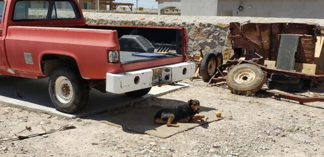1977 Red Chevrolet k20 Pickup