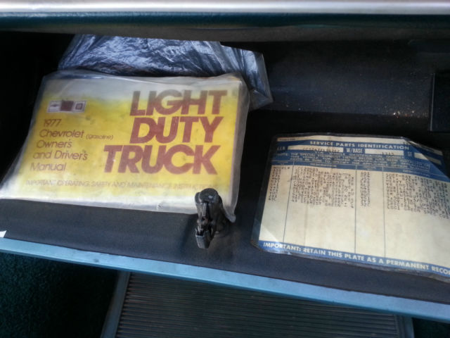 1977 SEAMIST GREEN/GREEN Chevrolet C/K Pickup 2500 STANDARD CAB PICKUP