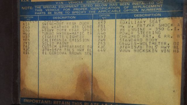 1977 Brown Chevrolet G20 Van Van