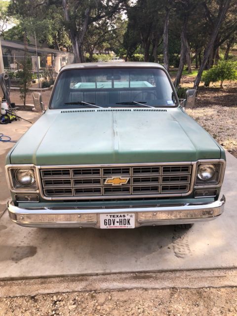 1977 Green Chevrolet Silverado 20 Regular cab