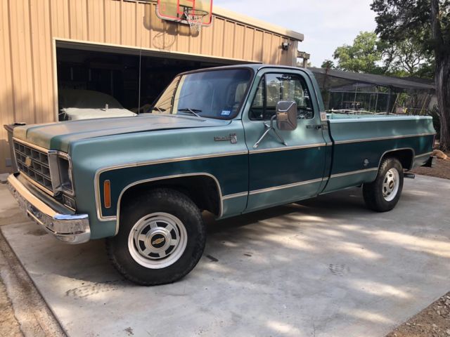 1977 Green Chevrolet Silverado 20 Regular cab